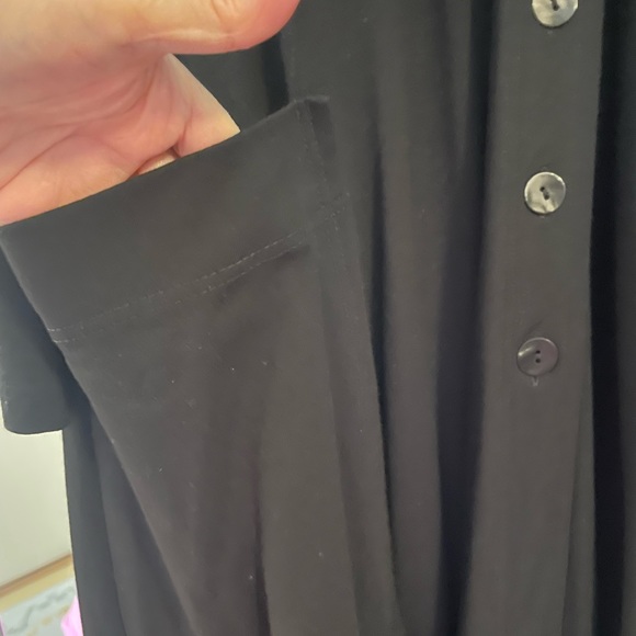 Swedish Designer Ralston Black Viscose Dress with Pockets - Picture 4 of 9